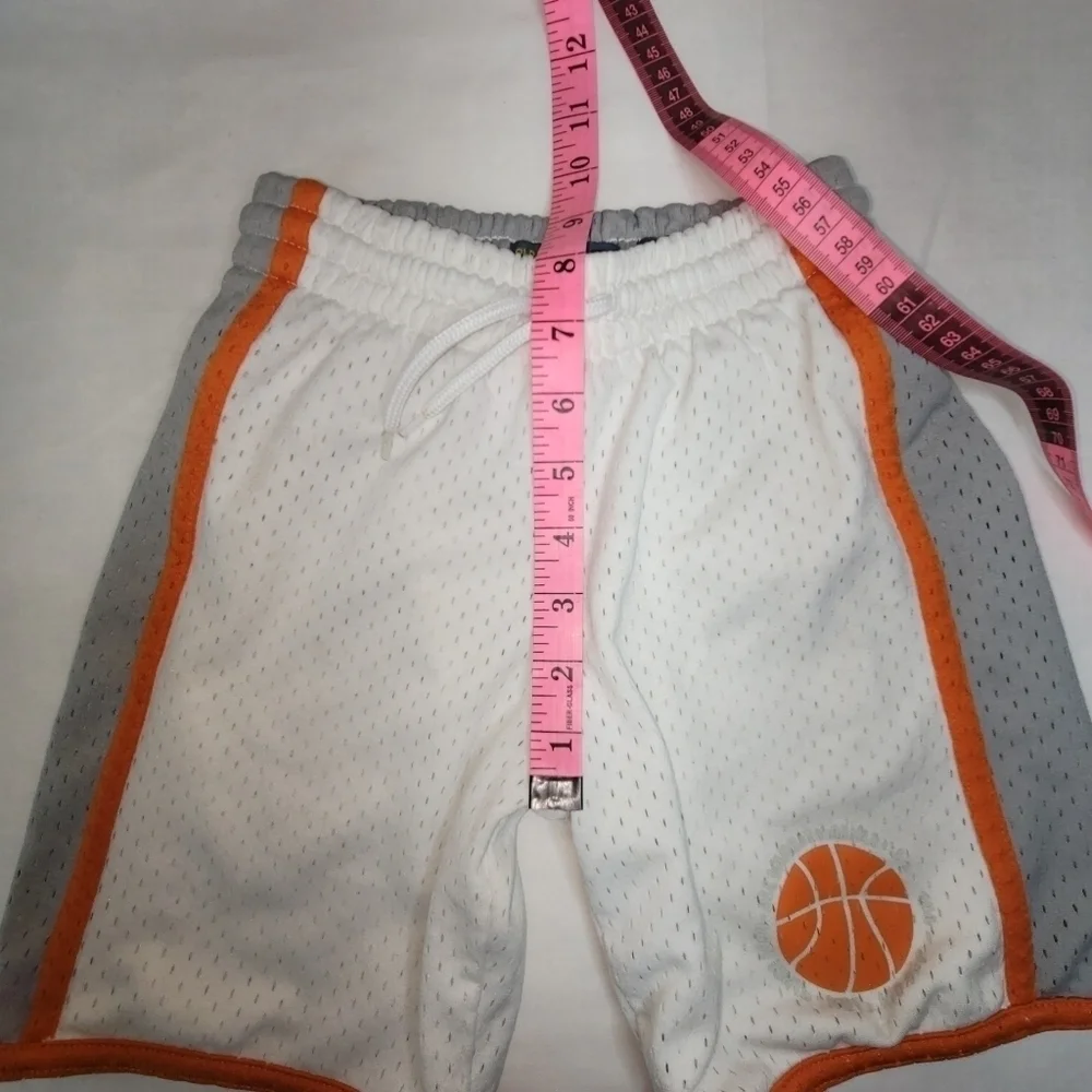 Old Navy White & Orange Basketball Shorts Boys Size 5 XS